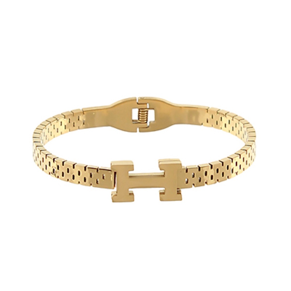 Initial Watchband Bangle Bracelet